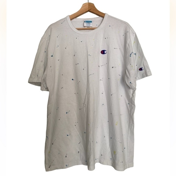 CHAMPION OVERSIZED MENS SPLATTERED SHIRT SIZE L - Picture 1 of 3